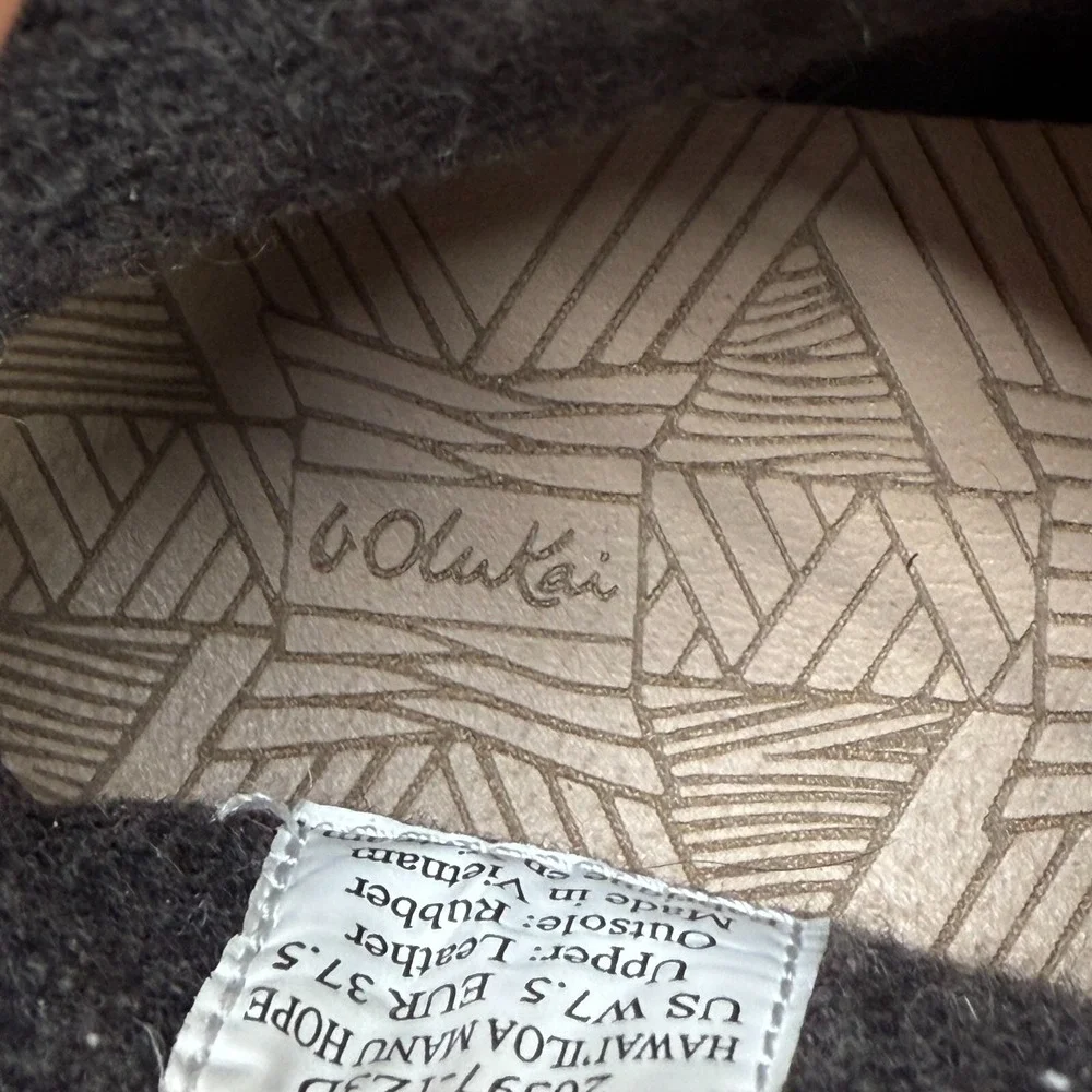 Olukai Womens Boots‎ Size 7.5 Gray Nubuck Comfort Slip On Sneakers HAWAI'ILOA
